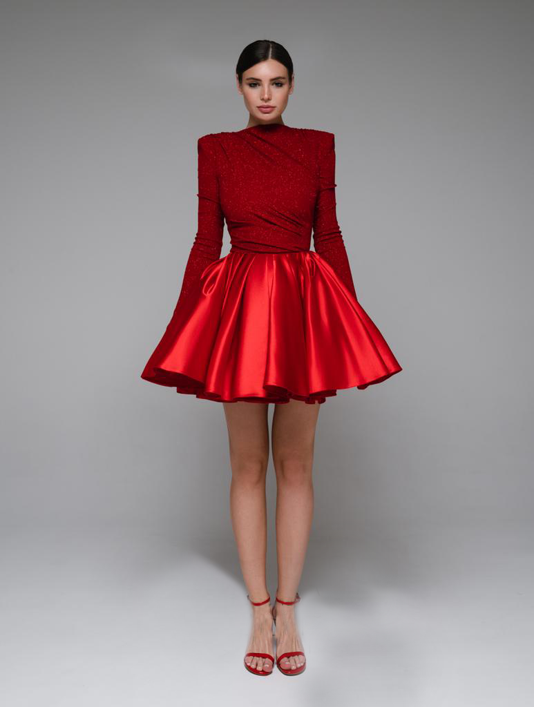 Shimmy Red Sparkle Dress – Westo India - Main Image