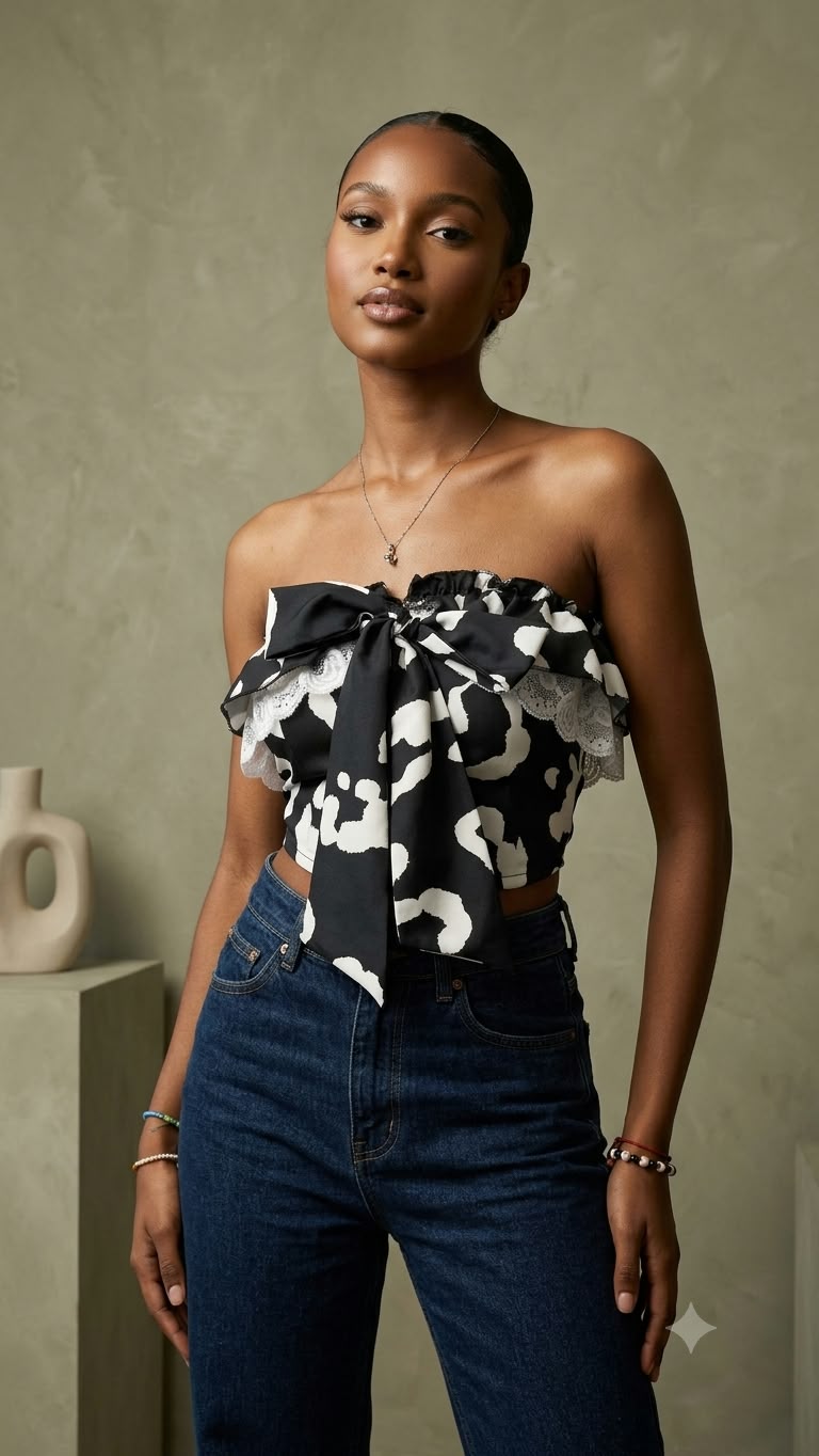 Jenna Double Style Crop Top
