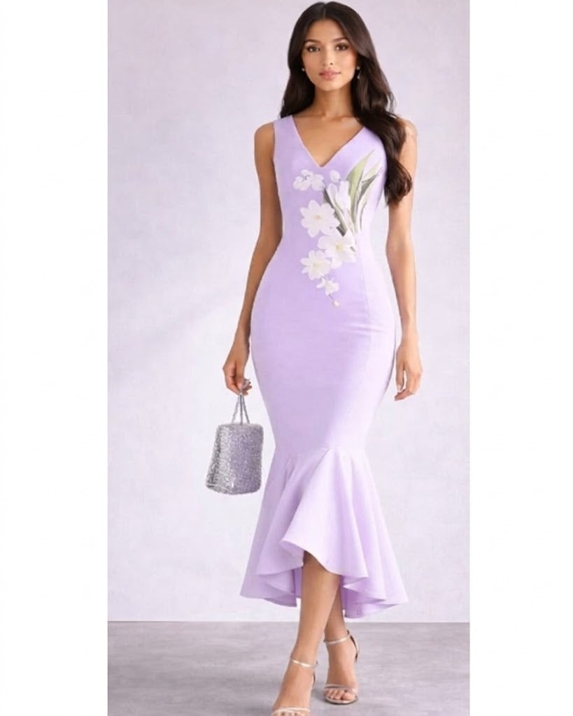 Lily Lilac Midi Dress