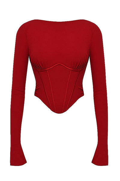 Cudo stylish Red full Sleevess Top for Women hover image