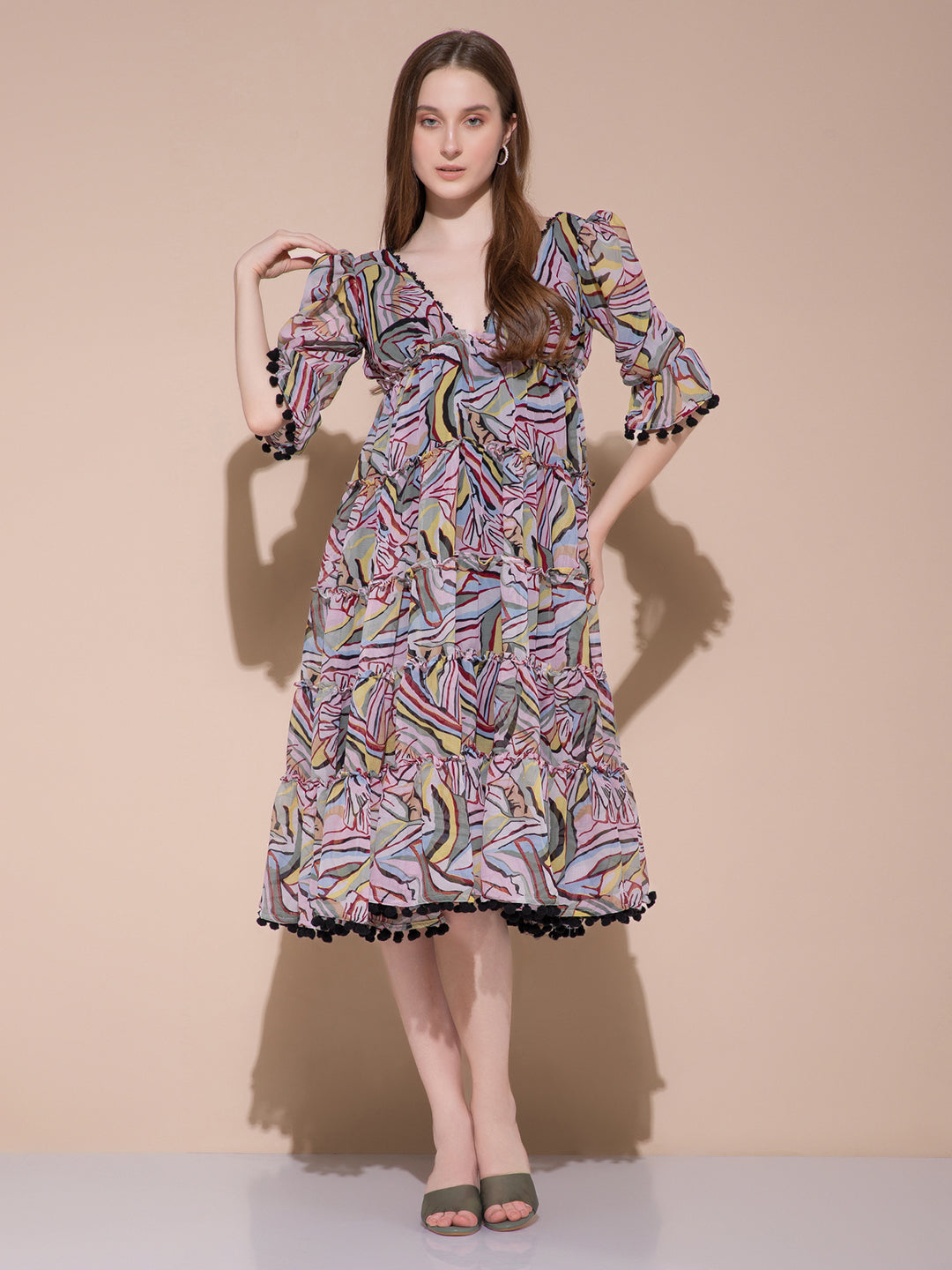 Pom Pom Frill Dress