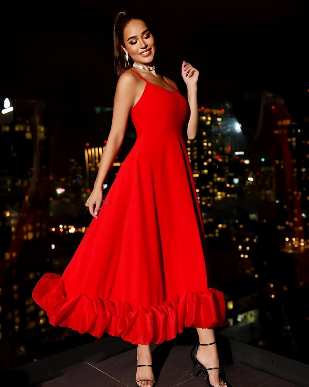 Molly Red Long Dress