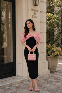 Alia Off Shoulder Midi Dress