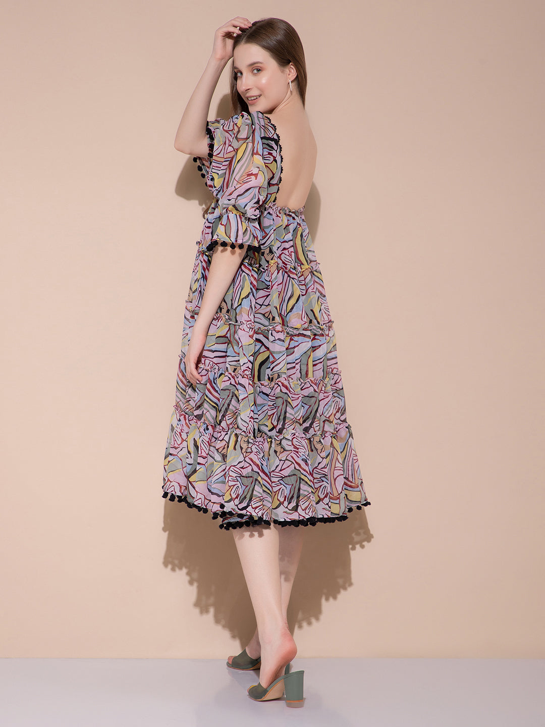 Pom Pom Frill Dress