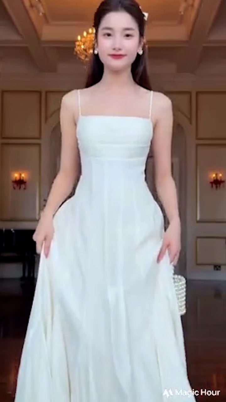 Austin White Flared Maxi Dress