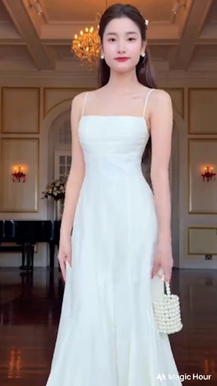 Austin White Flared Maxi Dress