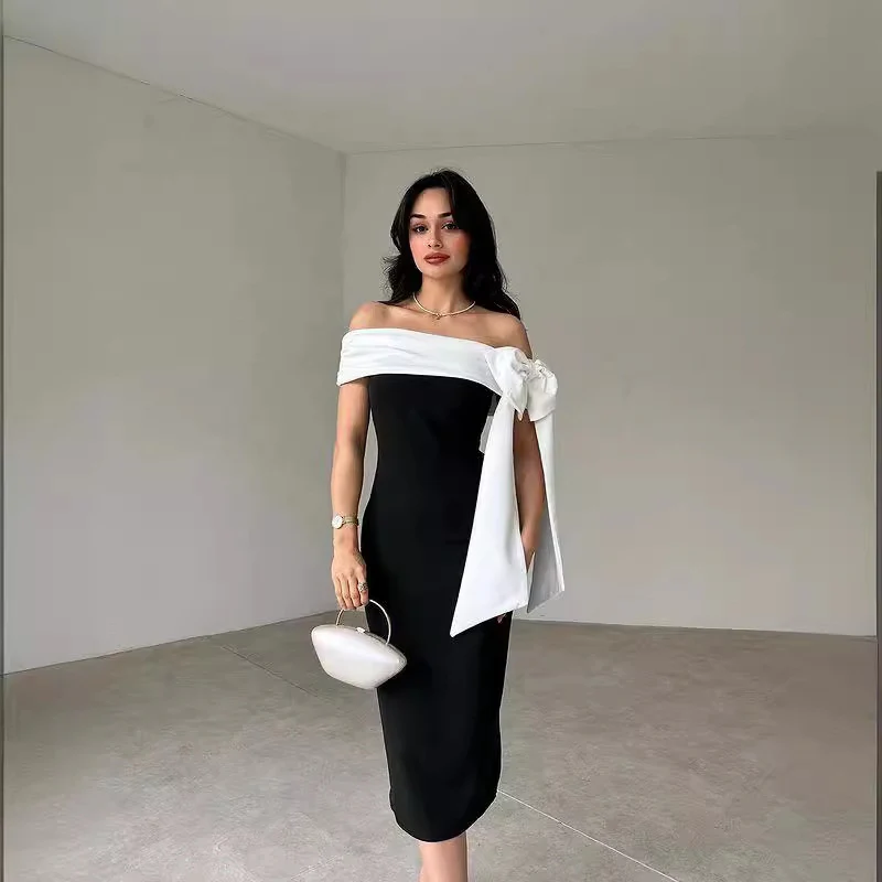 Victory Black Midi Dress