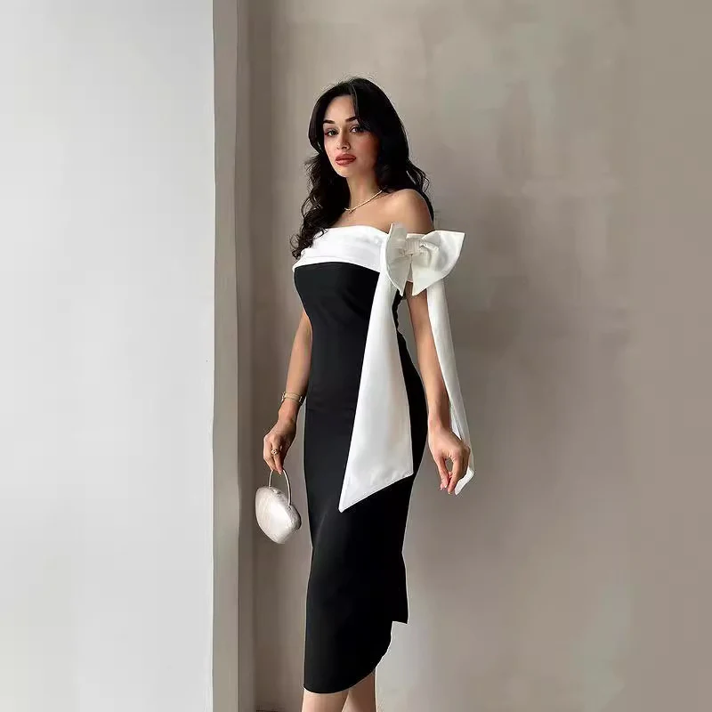 Victory Black Midi Dress