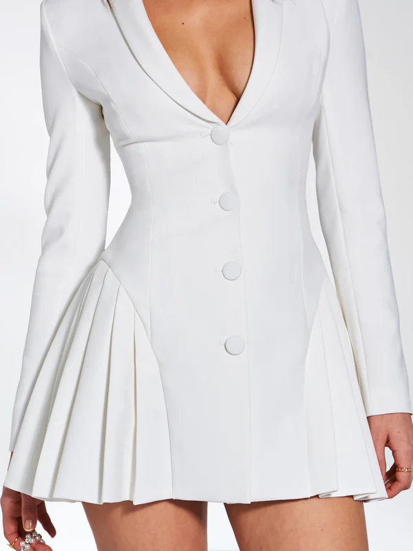 White Blazer dress