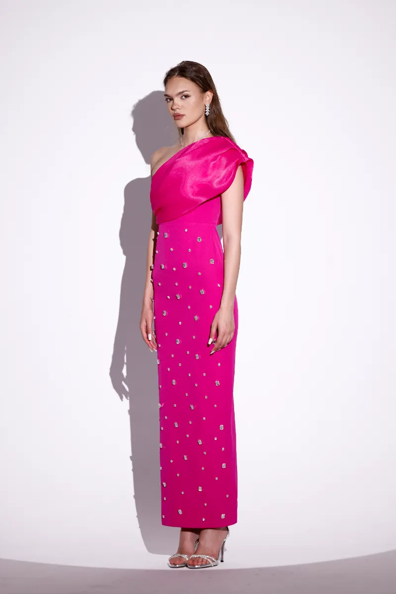 Leora Pink Stone Dress