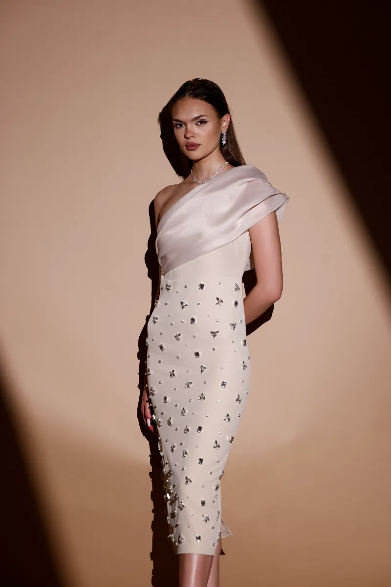 Leora White Stone Dress – Westo India