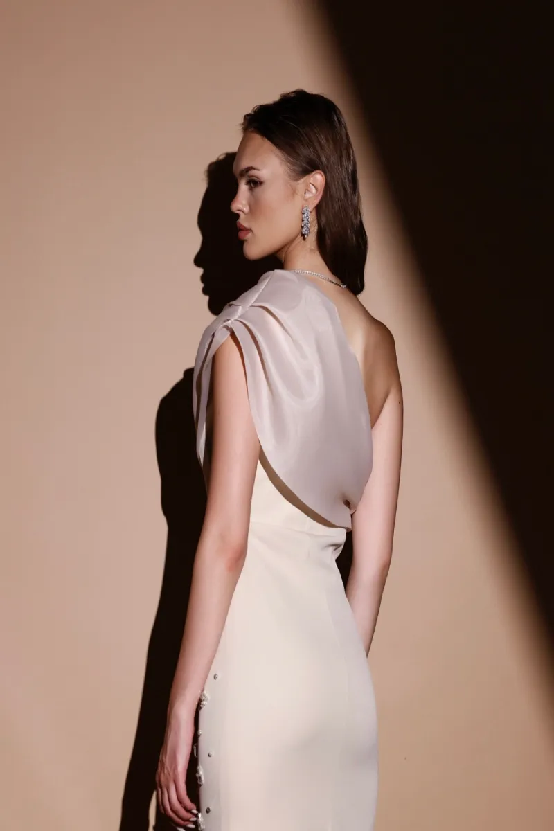 Leora White Stone Dress