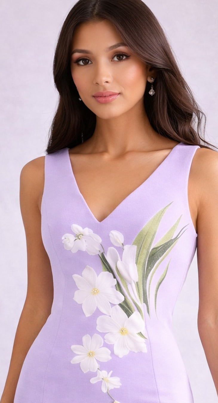 Lily Lilac Midi Dress