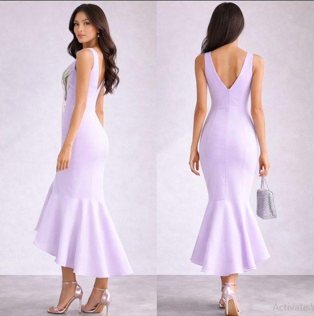Lily Lilac Midi Dress