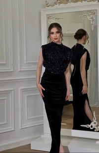 Nob Sparkle Black Maxi Dress