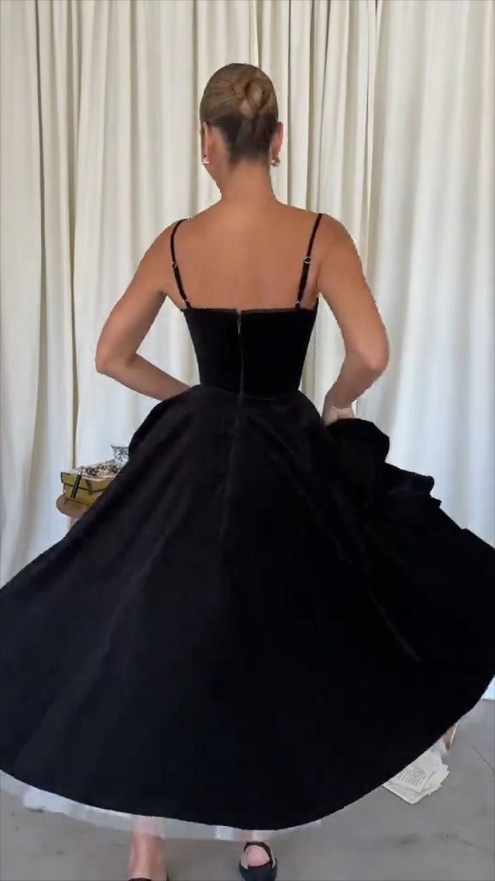 Scala Black Long Dress
