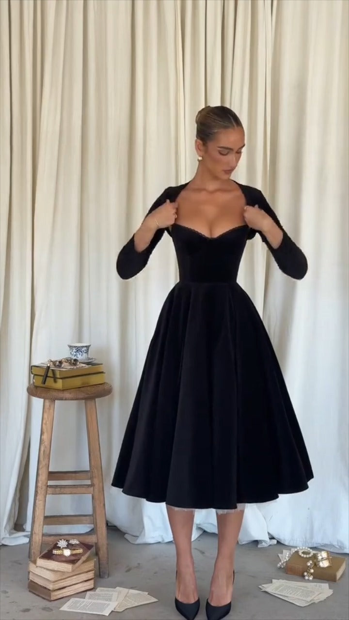 Scala Black Long Dress
