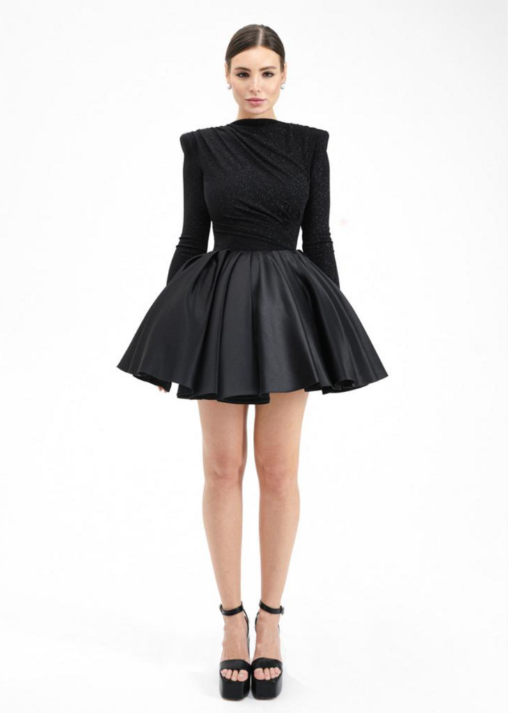 Shimmy Black Sparkle Dress