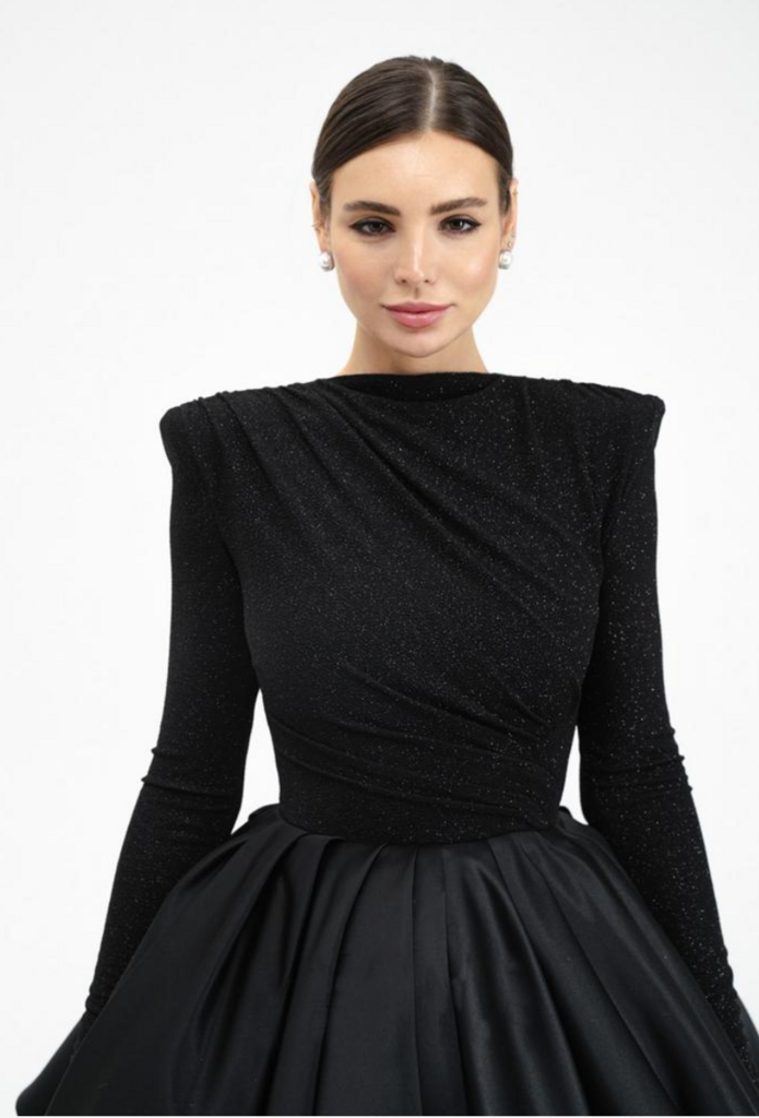 Shimmy Black Sparkle Dress